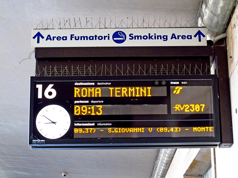 Rome, Italy - 14 Jul 2011: Termini railway station, Rome, Italy