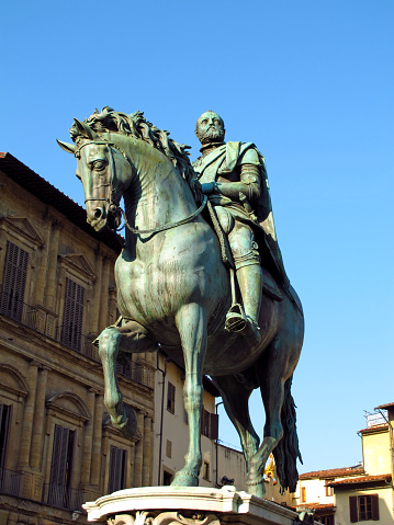 Florence, Italy - 11 Jul 2011: The statue in Florence, Italy