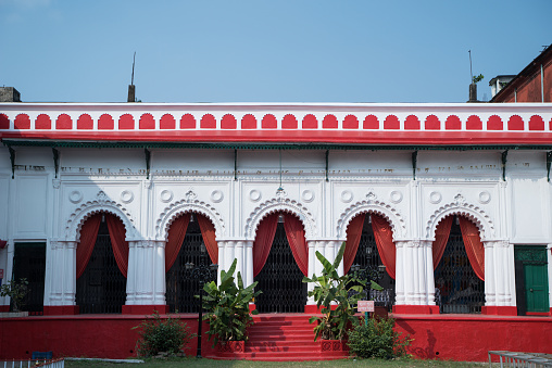 Kolkata Old Dominant Zamindar House Stock Footage.
