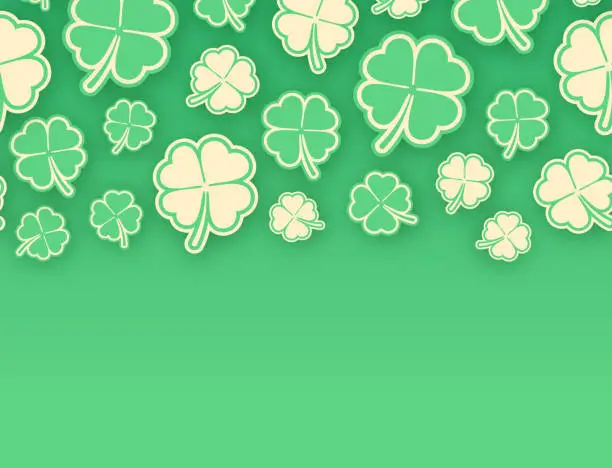 Vector illustration of St. Patrick's Day Shamrock Green Frame Background