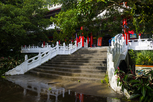 Taipei, Taiwan - October 10, 2023: A building inside Yangmingshan National Park , Taipei, Taiwan