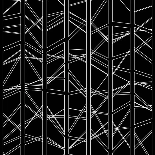 Vector illustration of Scattered glass in columns pattern