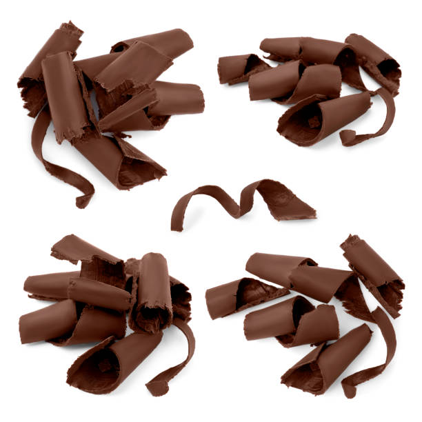 istock Many chocolate curls isolated on white, collection 1806155345