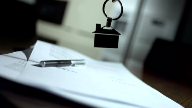 HD Super Slow-Mo: House Keys On A Signed Contract