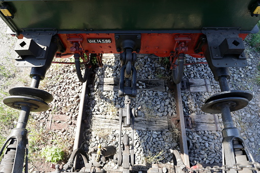 Buffer and clutch on an old railroad car