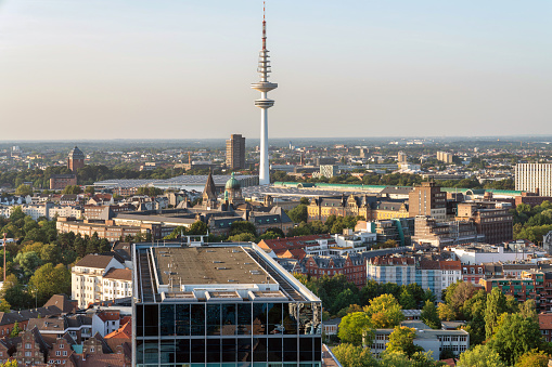 Düsseldorf Skyline during spring