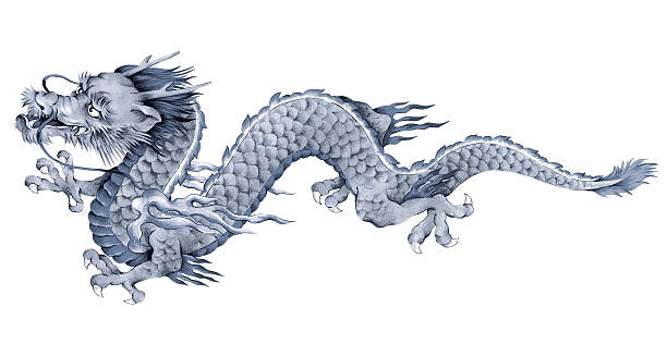 ilustraciones, imágenes clip art, dibujos animados e iconos de stock de japanesque dragon - lindworm