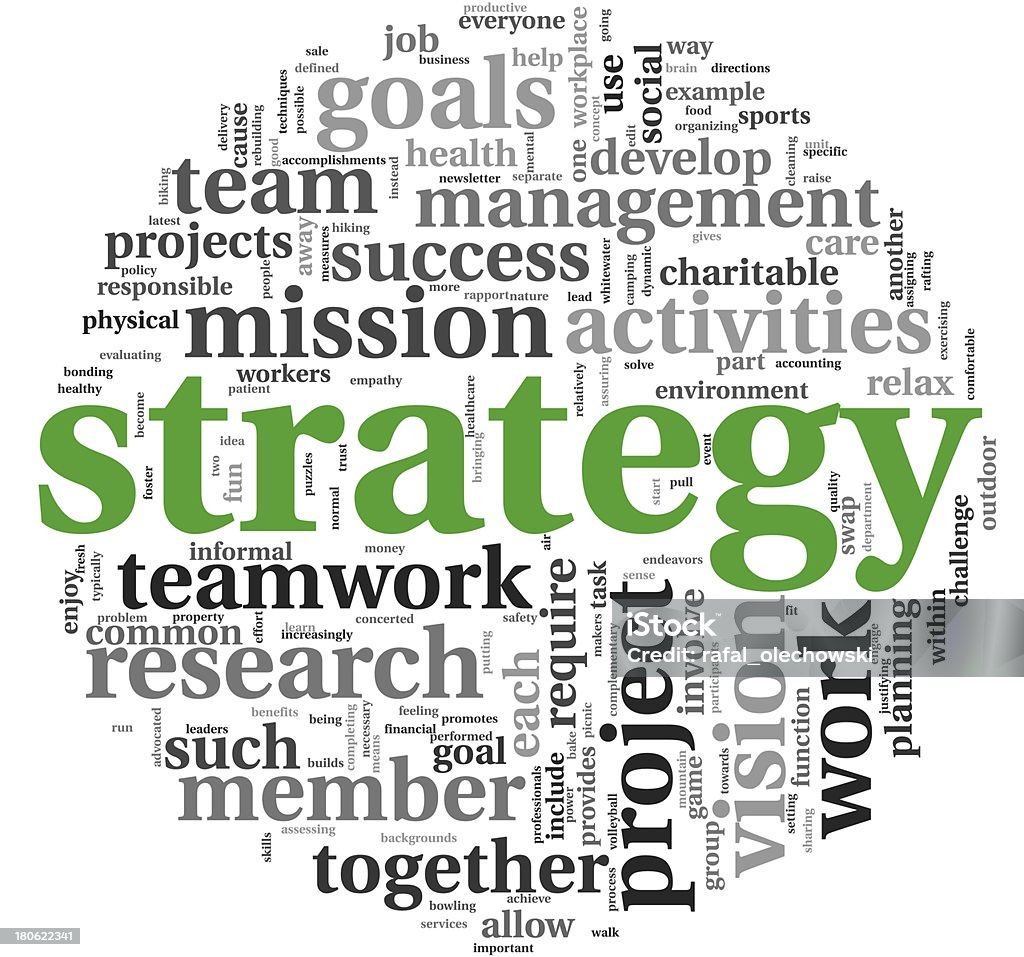 Strategy concept in word tag cloud Strategy and management concept in word tag cloud Word Cloud Stock Photo
