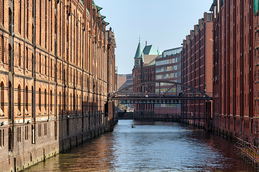 Hamburg Harbor and Cityscape, Northern Germany