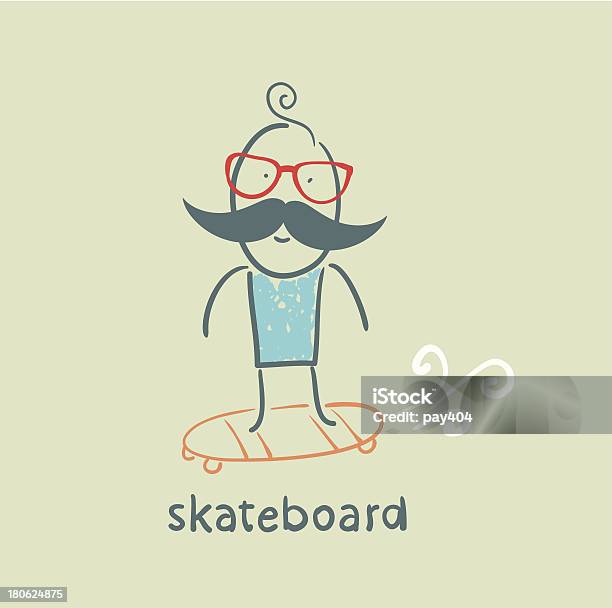 Skateboard - Immagini vettoriali stock e altre immagini di Acrobazia - Acrobazia, Adulto, Allegro