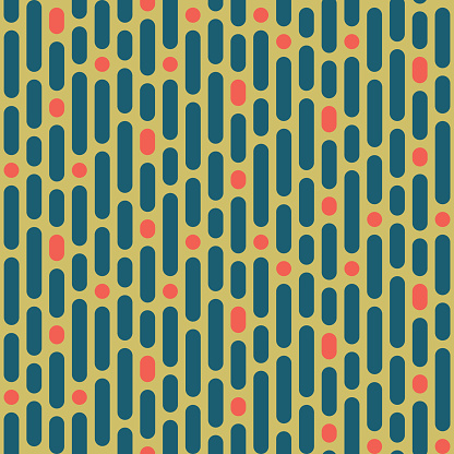 Elevate your designs with this contemporary colorful seamless pattern, featuring a rhythmic arrangement of rounded shapes. This modern vector artwork adds a touch of contemporary design to your creative projects.