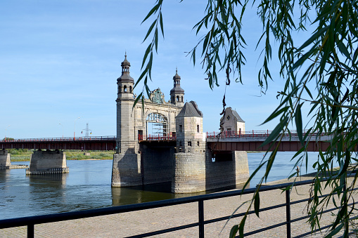 Queen Louise Bridge over the Neman River, border crossing point between Russia and Lithuania, Sovetsk, Kaliningrad region