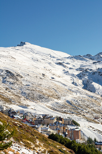 Sierra Nevada village ski resort Granada,