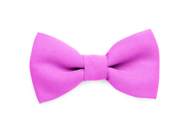 istock Stylish fuchsia color bow tie isolated on white 1806318356