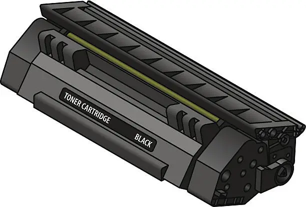 Vector illustration of Printer toner cartridge