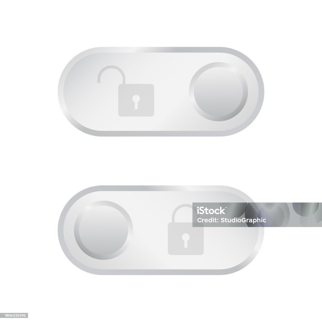 Button Lock Slider Neumorphic Lock And Unlock Slide Buttons Set User Web Interface ...