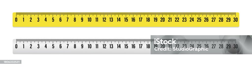 노란색과 회색 줄자 줄자 줄자 30cm 노란색 학교 측정 눈금자 미터법 측정 학교 장비 플랫 스타일의 도구 룰렛을 위한 사실적인 ...