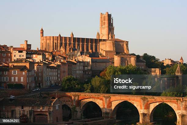 Sainte Cecile Cathedral Overlooking Tarn River Albi France Stock Photo - Download Image Now