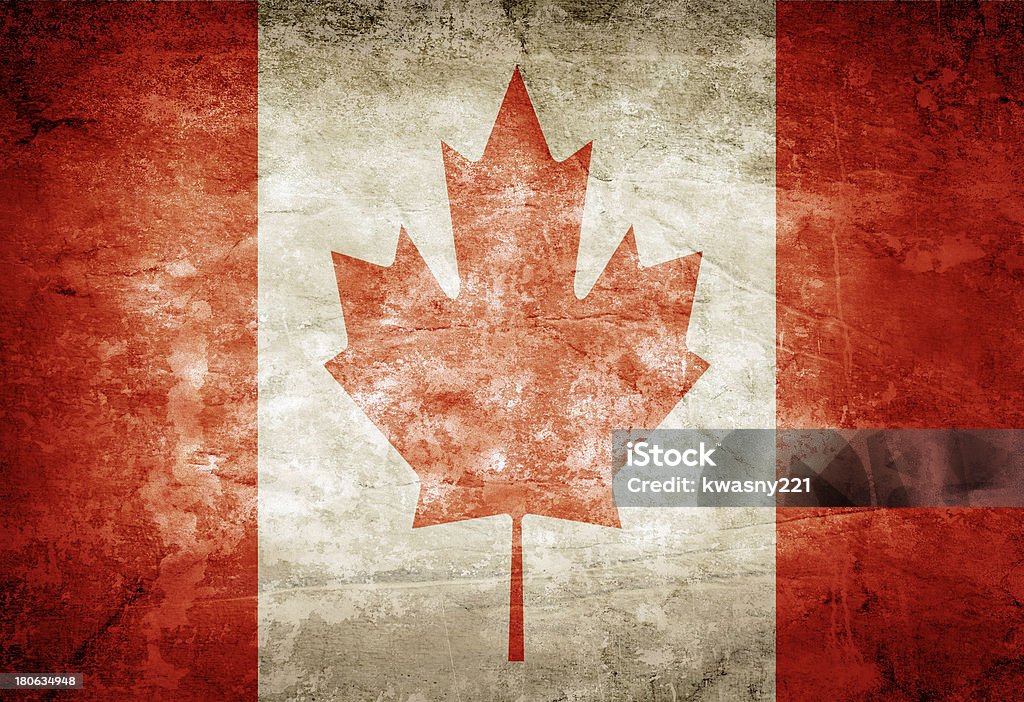 Bandiera del Canada - Foto stock royalty-free di Antico - Condizione