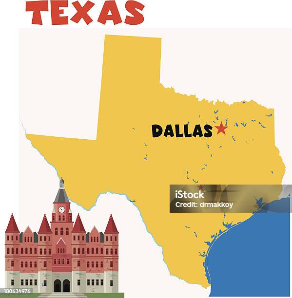 Ilustración de Texasdallas y más Vectores Libres de Derechos de Amarillo - Texas - Amarillo - Texas, América del norte, Austin - Texas
