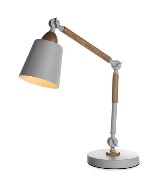 istock Stylish modern desk lamp isolated on white 1806373660