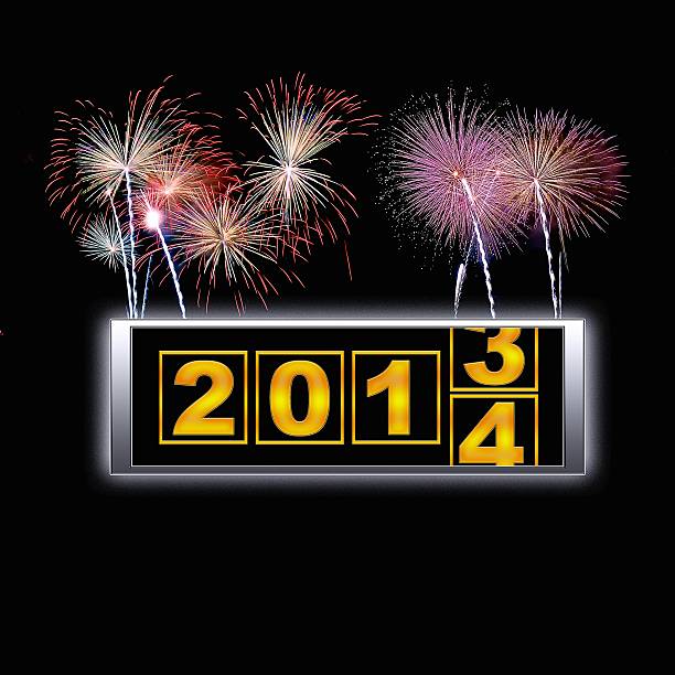 2014 fogos de artifício. - 2013 new years eve new years day firework display - fotografias e filmes do acervo