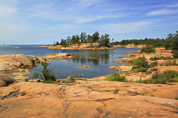 Georgian Bay islands, Killarney Provincial Park, Ontario, Canada Georgian Bay islands, Killarney Provincial Park, Ontario, Canada northern ontario stock pictures, royalty-free photos & images