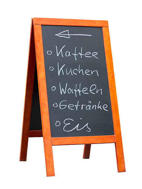 istock Sign in germany for fresh ice 180642550