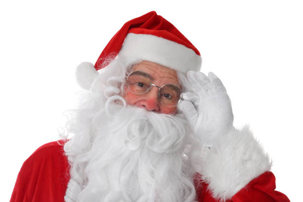 istock Man in Santa Claus costume posing on white background 1806439128