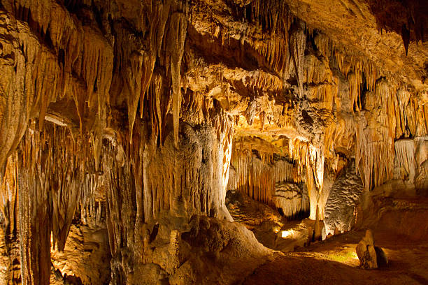 istock Cave stalactites, stalagmites, and other formations at Luray Caverns, Virginia 180644370