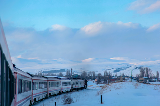 Eastern Express (Dogu Ekspresi) in the Winter Season Photo, Kars Turkiye (Turkey)