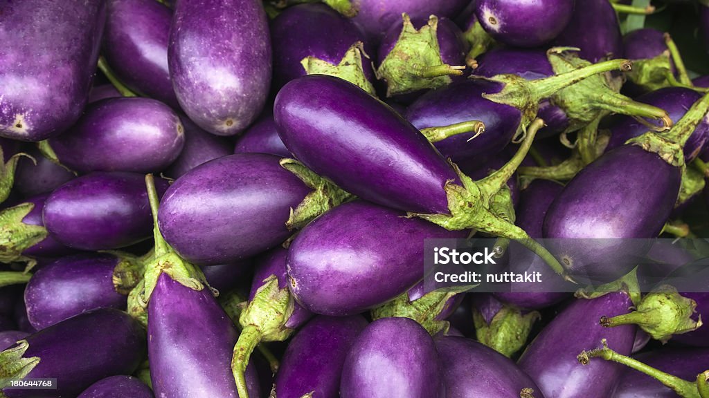 Close-up of several purple eggplants Eggplant purple from market Eggplant Stock Photo