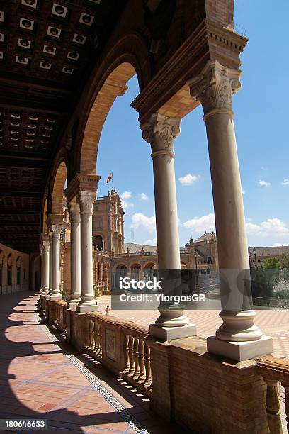 Plaza De Espana Sevilla Spanien Stockfoto und mehr Bilder von Alt - Alt, Andalusien, Architektonische Säule