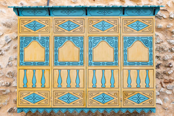 istock A decorated bump out on a stone building in Tunisia. 1806492612