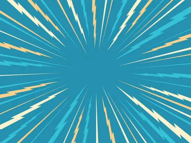 Vector illustration of Lightning Bolt Excitement Blast Abstract Background
