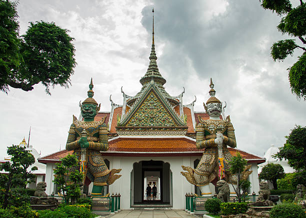 The beauty of Thai architecture in Wat Arun Temple.