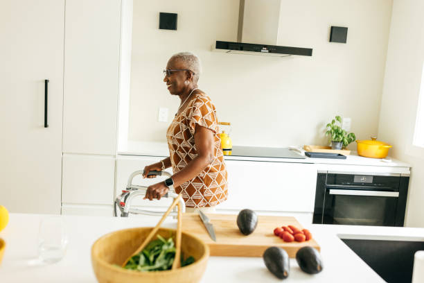 istock Smiling senior women with limited mobility 1806520530