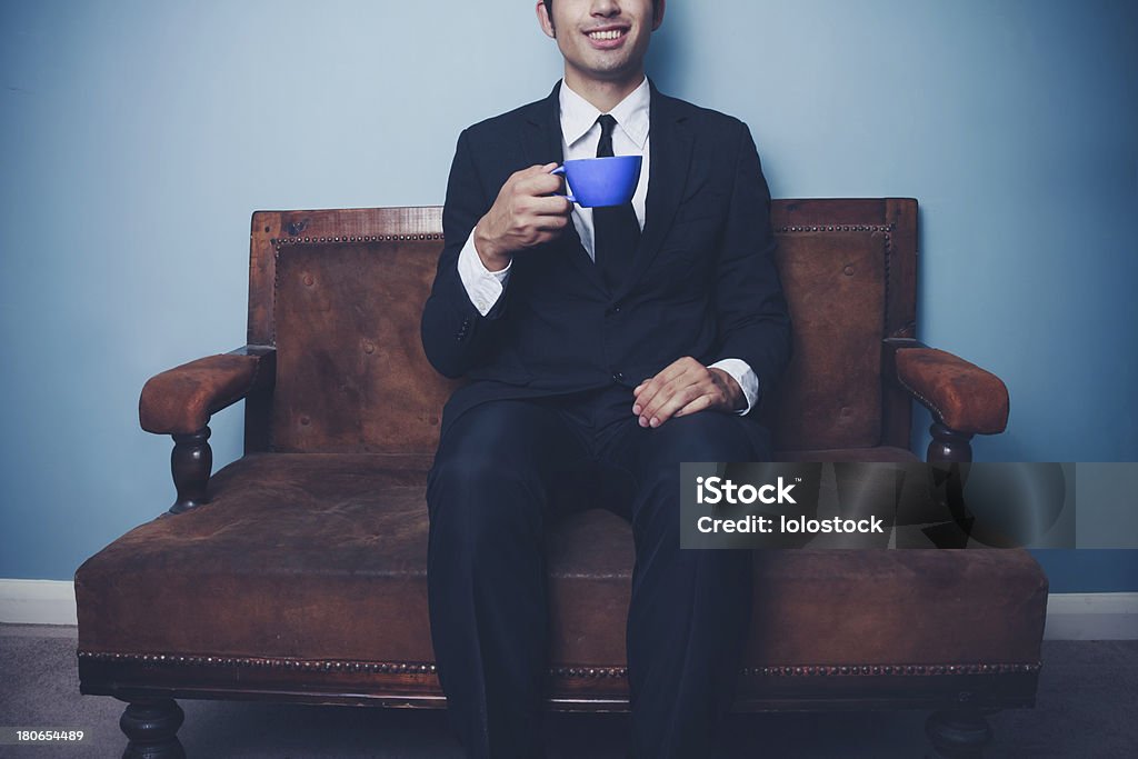 Feliz jovem Empresário bebendo café - Foto de stock de Adulto royalty-free