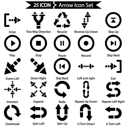 Beautiful,Meticulously Designed Arrow Icon Pack