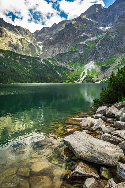 istock Beautiful lake with clear water in the mountains 180657179