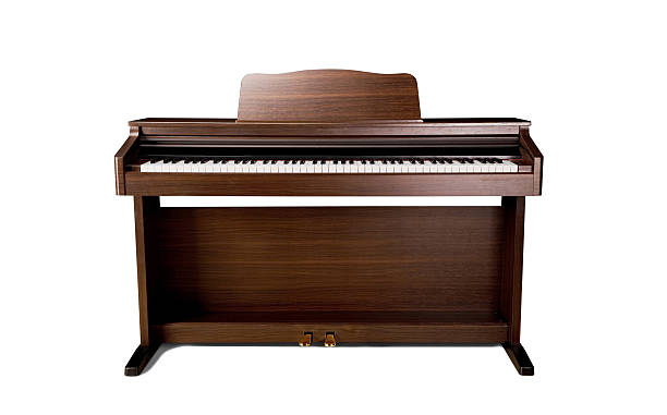 istock brown piano isolated on a white background 180658137