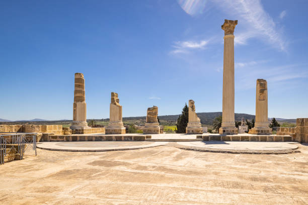 istock Roman ruins at the Uthina archaeological site. 1806584694