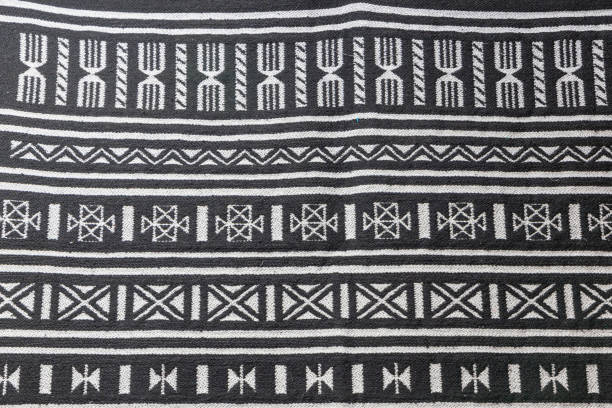 istock A tradtional black and white woven rug at the Tunis Souk. 1806589616