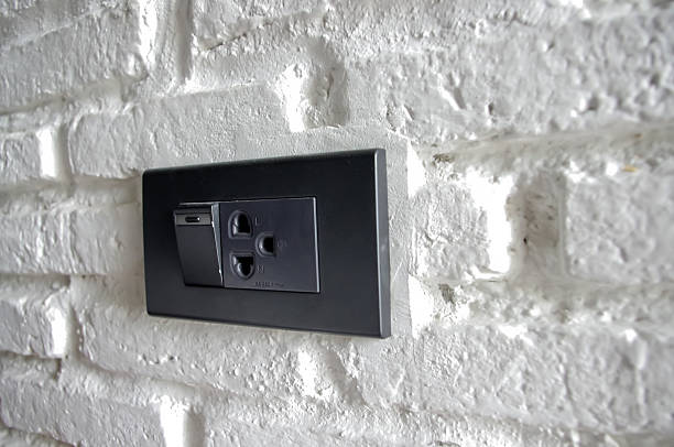 Black light switch stock photo