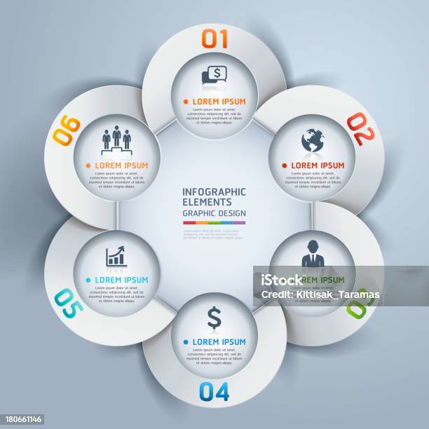 Moderno Business Cerchio Origami Stile Opzioni Banner - Immagini vettoriali stock e altre immagini di Adulto