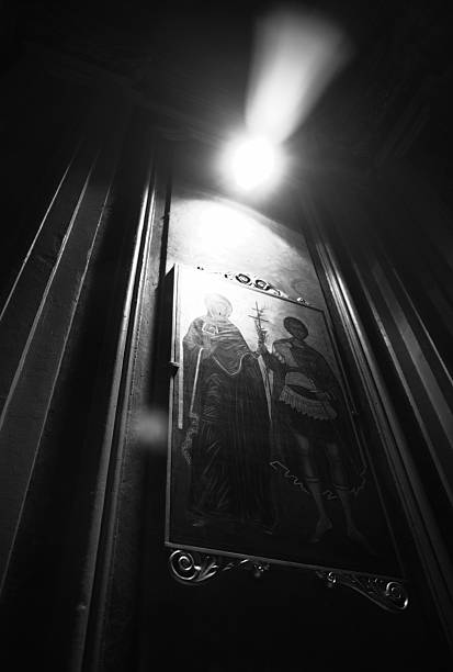 istock Black and white holy picture 180662525