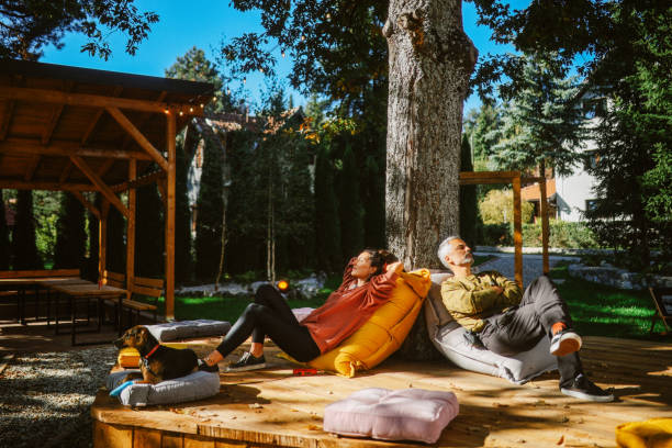 Couple in love enjoy beautiful summer day outdoors