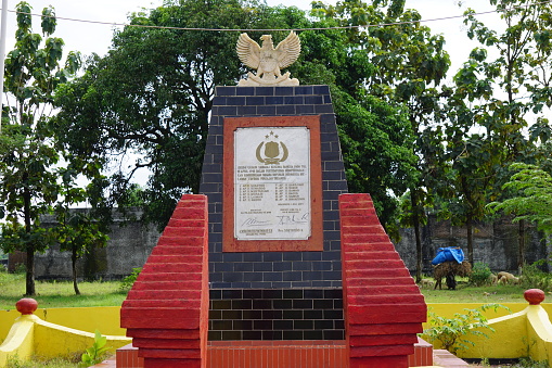 The monument of Perjuangan Polri (Indonesian police struggle). This monument commemorates the services of 12 policemen who defended independence from Dutch attacks