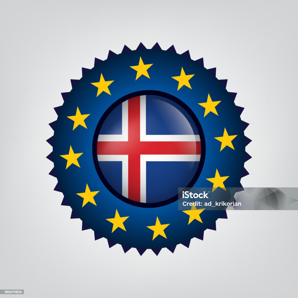 Islande seal, drapeau, (vecteur) - clipart vectoriel de Approuver libre de droits