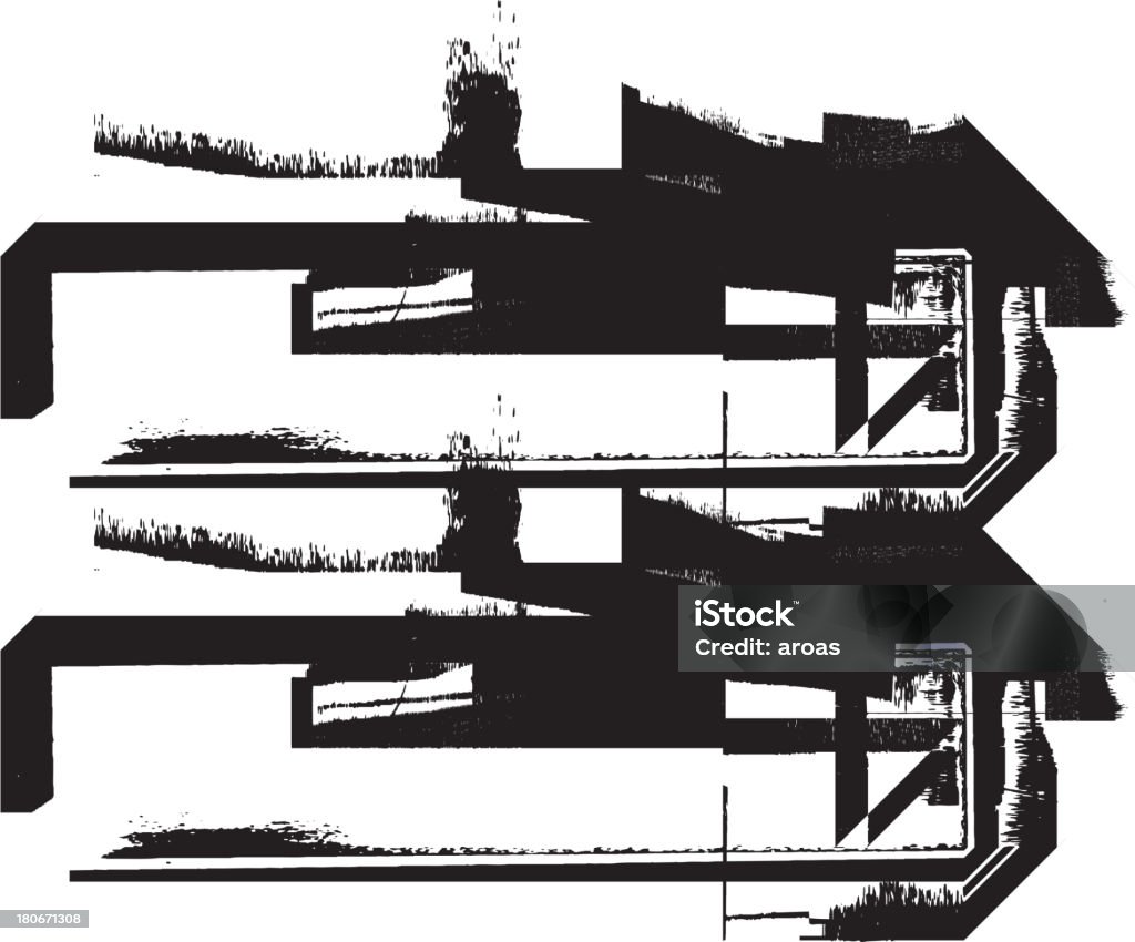 Símbolo de Grunge - arte vectorial de Caligrafía libre de derechos